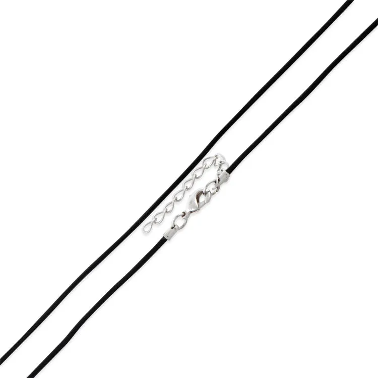 1.5mm Black Leather Cord w/ Adjustable Clasp