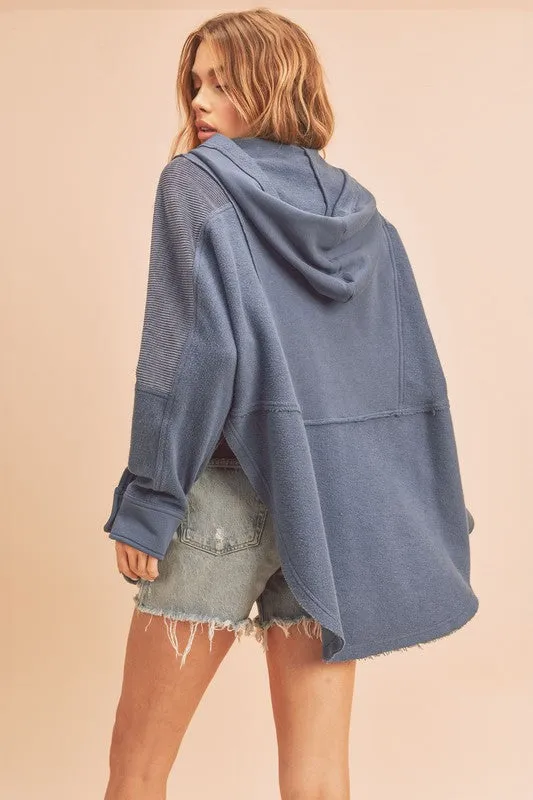 Aemi   Co Dove Hooded Pullover