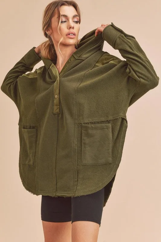 Aemi   Co Dove Hooded Pullover