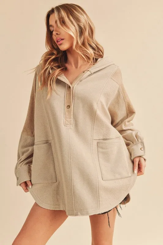 Aemi   Co Dove Hooded Pullover