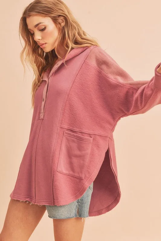 Aemi   Co Dove Hooded Pullover