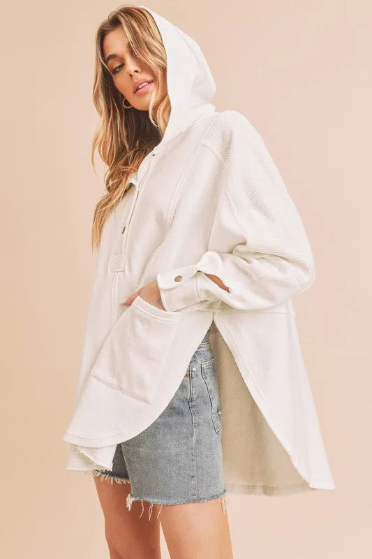 Aemi   Co Dove Hooded Pullover