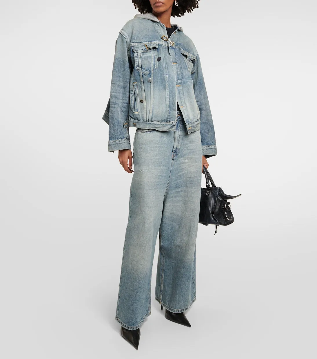 Balenciaga wide leg jeans, blue