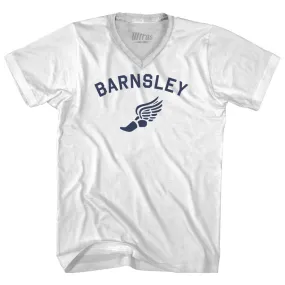 Barnsley Running Track Winged Foot-Adult Cotton V-neck T-shirt