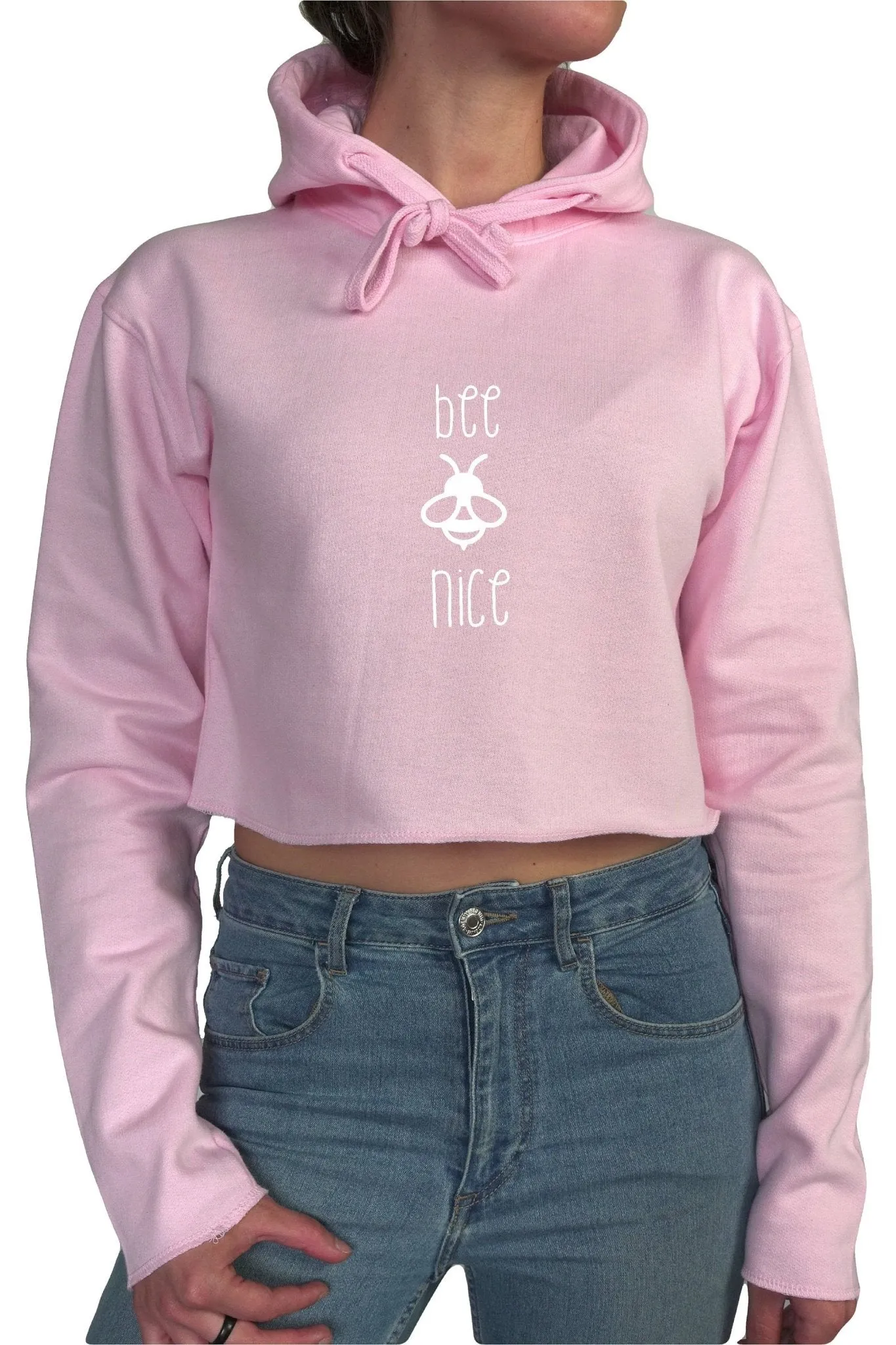 BEE NICE || Organic Cotton || Crop Hoodie