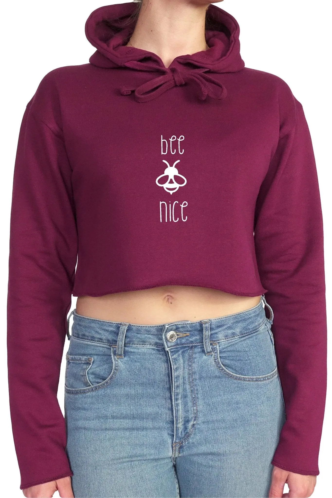 BEE NICE || Organic Cotton || Crop Hoodie