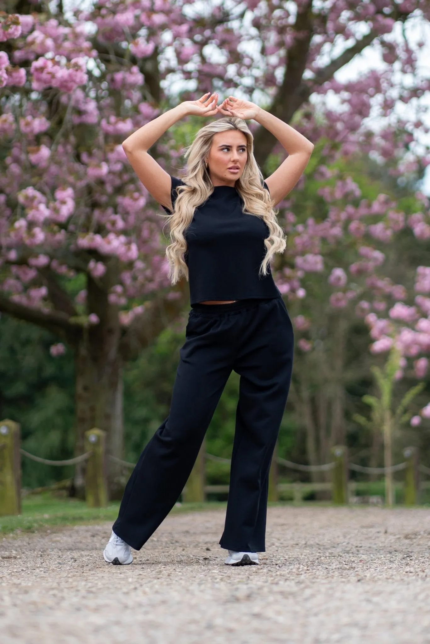 Black Capped Sleeve T-Shirt