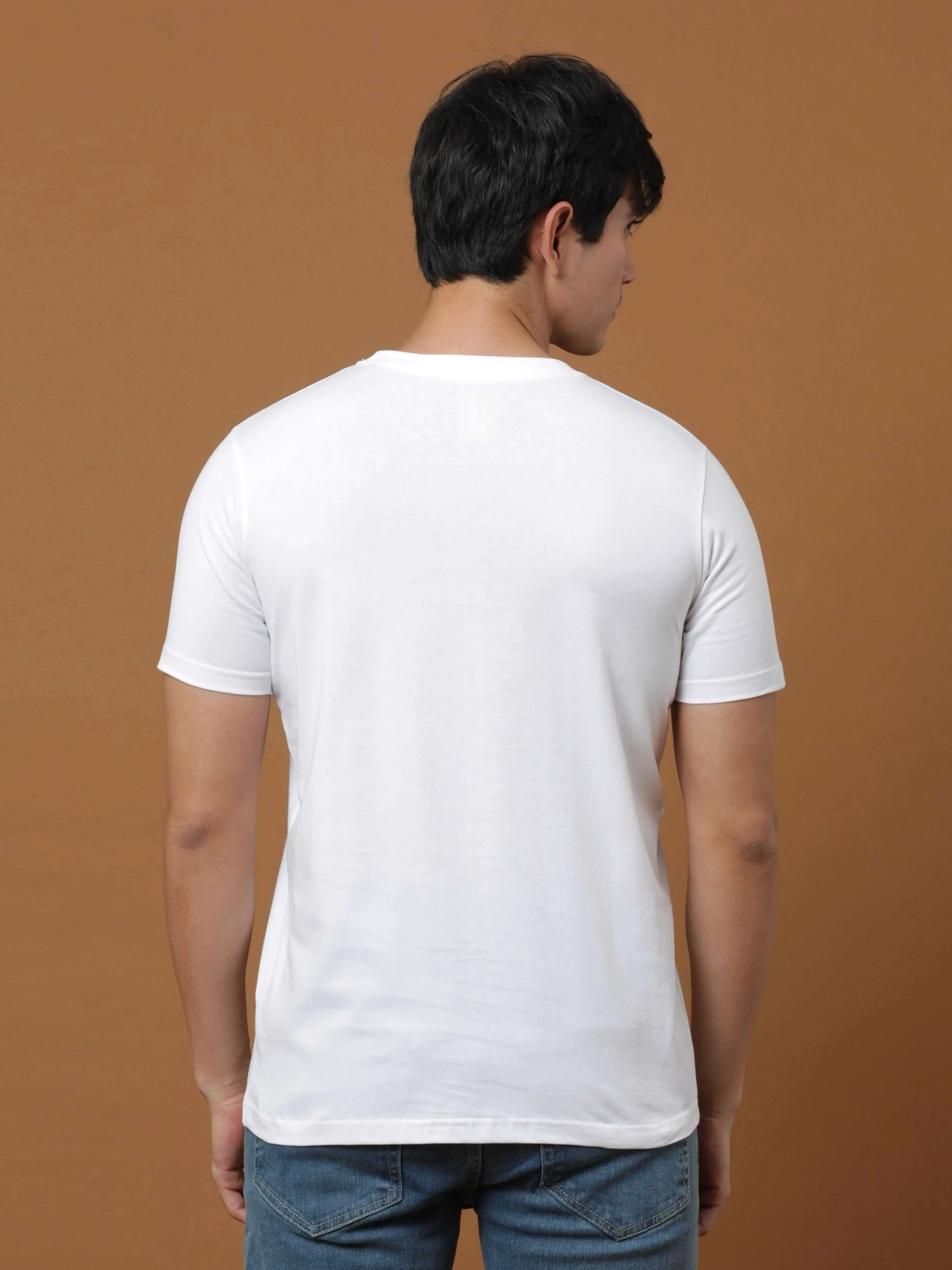Camping Edition White Printed T Shirt