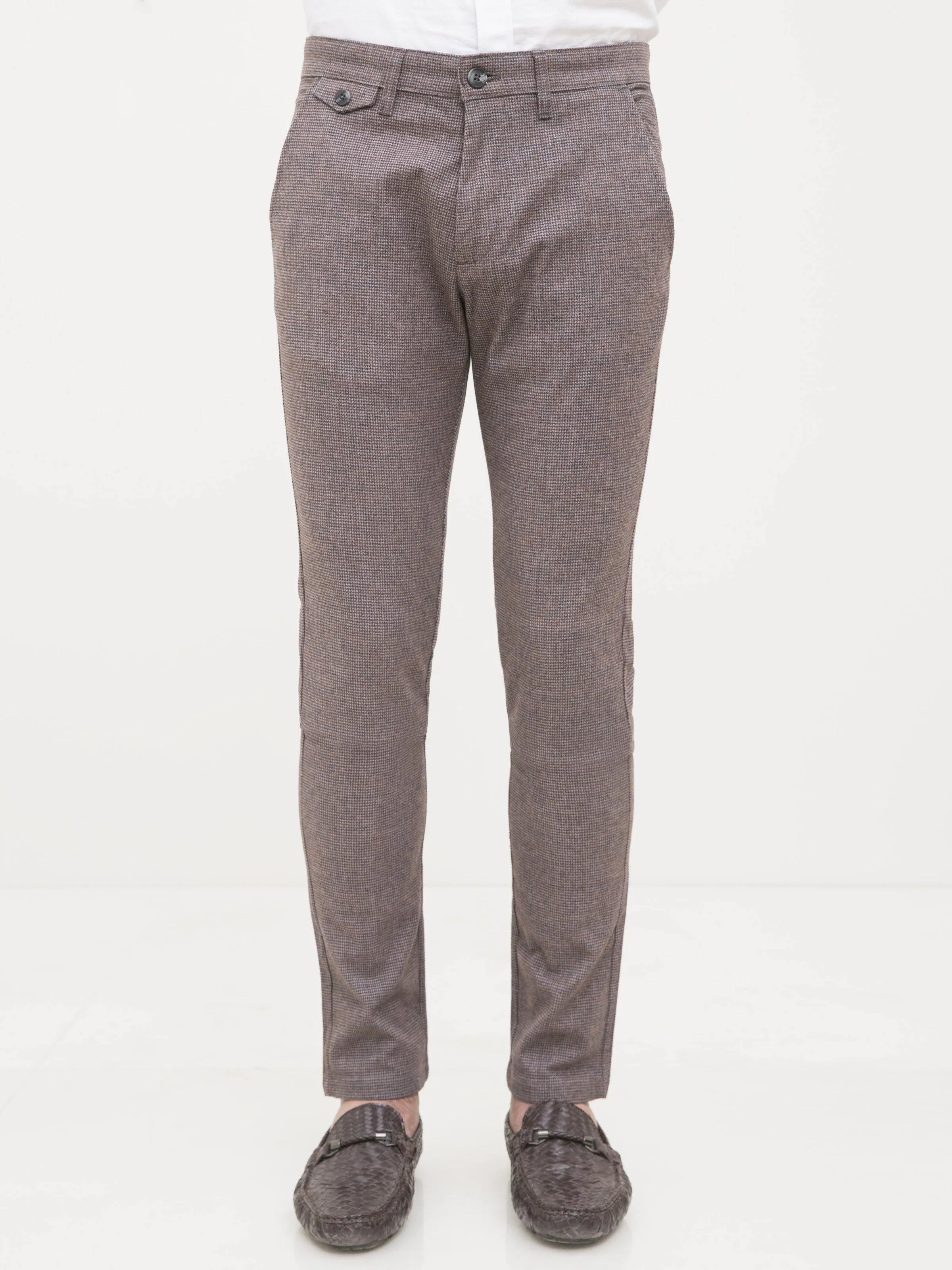 CASUAL PANT CROSS POCKET SLIM FIT RUST GREY