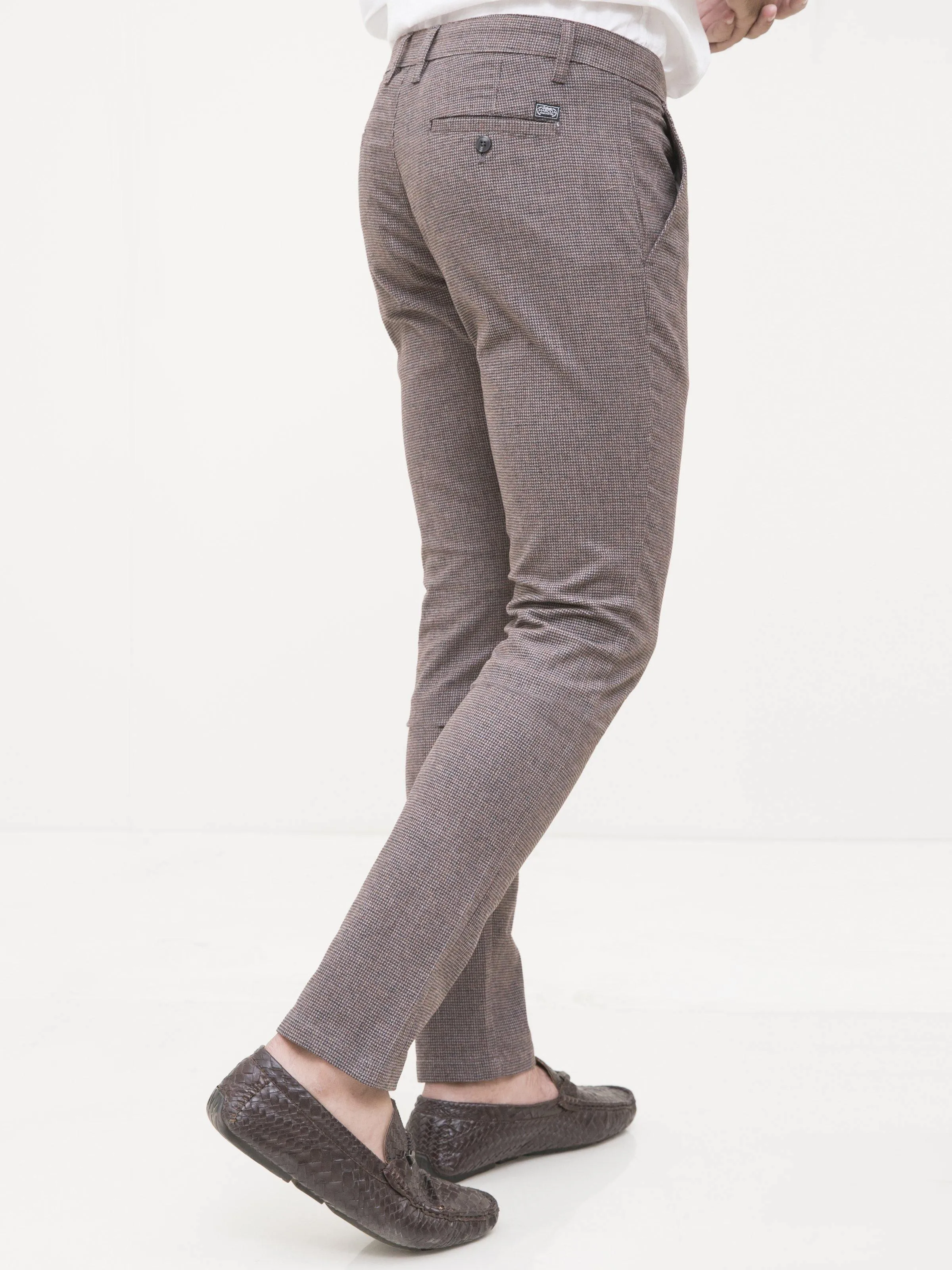 CASUAL PANT CROSS POCKET SLIM FIT RUST GREY