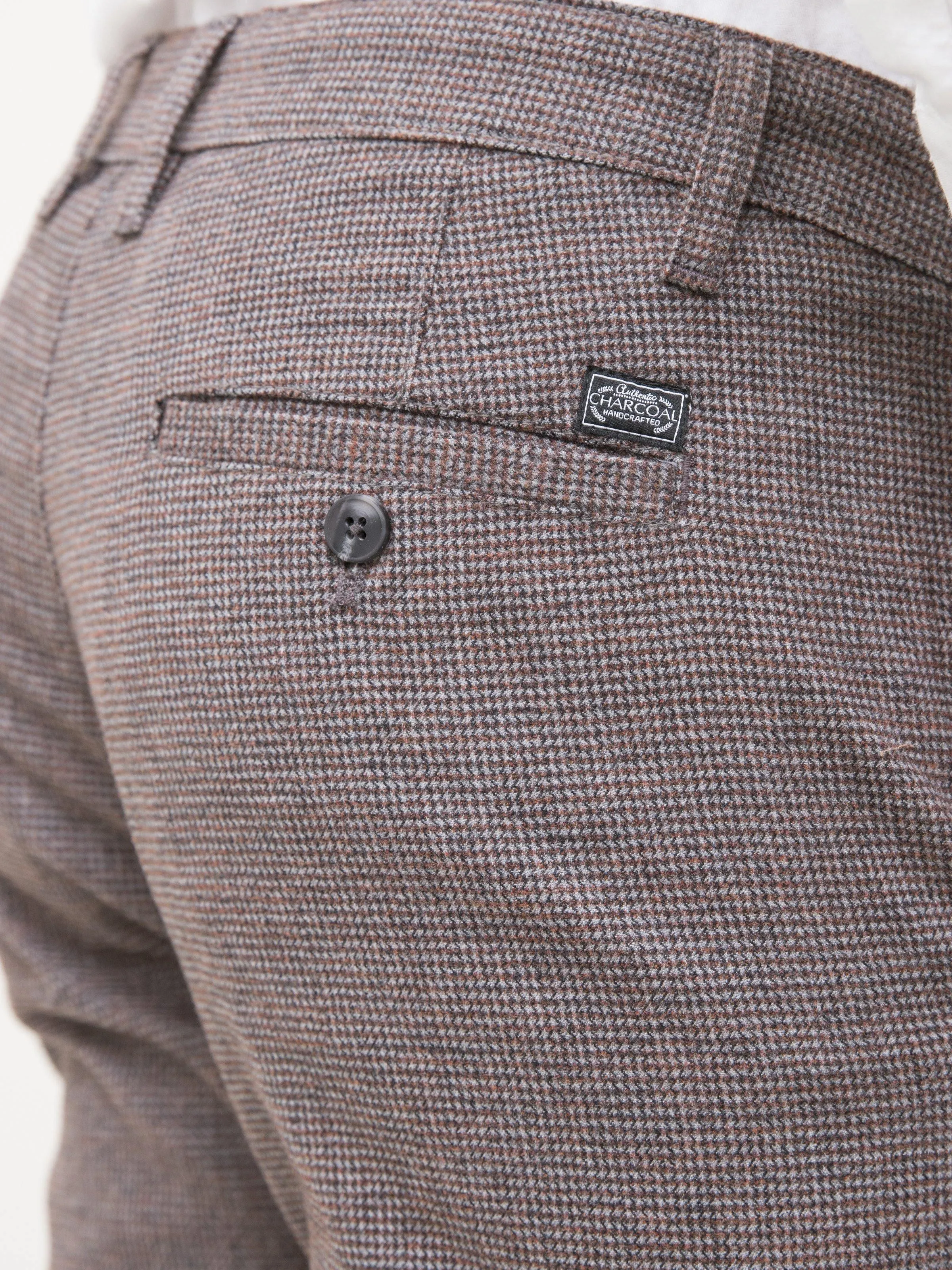 CASUAL PANT CROSS POCKET SLIM FIT RUST GREY