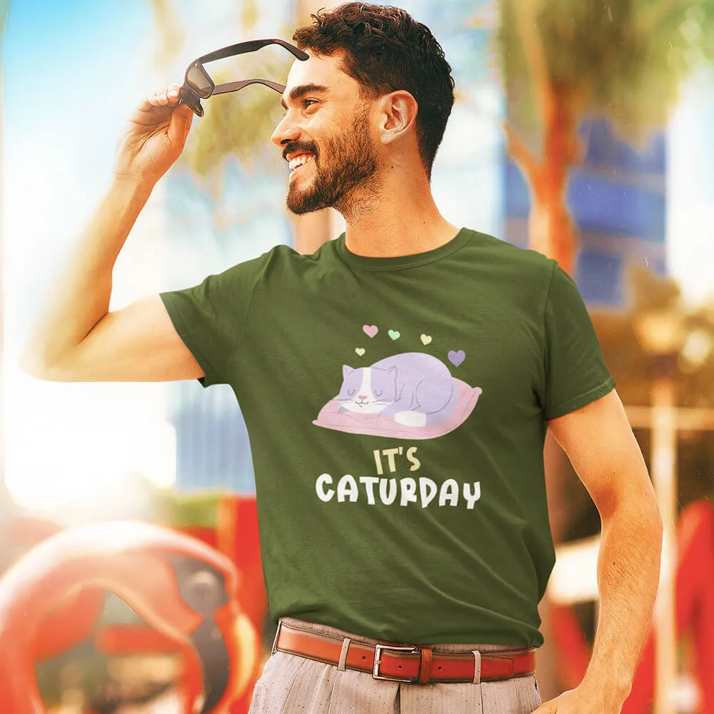 Caturday Half Sleeve T-Shirt
