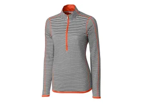 CB - Ladies L/S 3/4 Zip Trevor Stripe