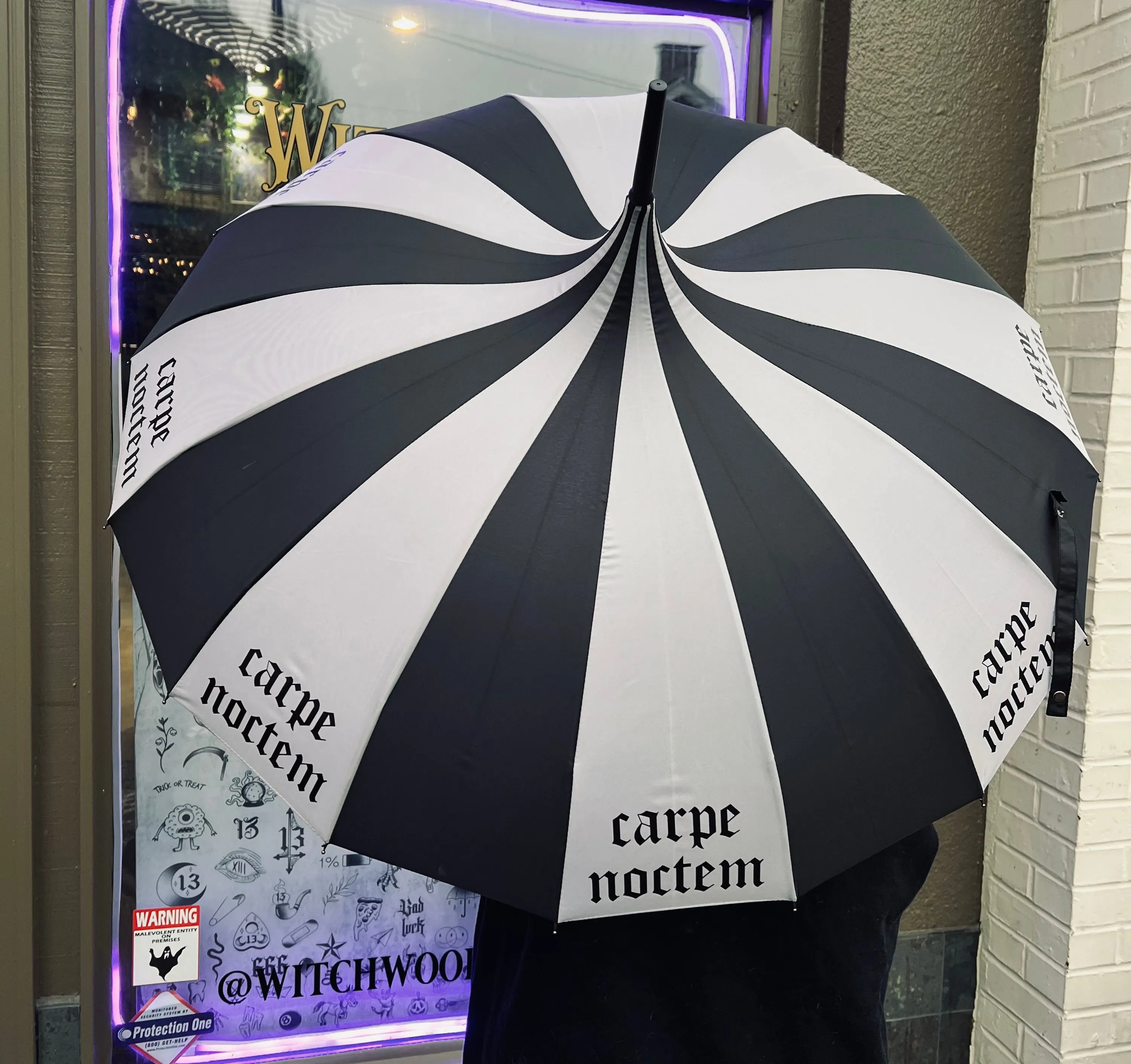 Charcoal Carpe Noctem Umbrella