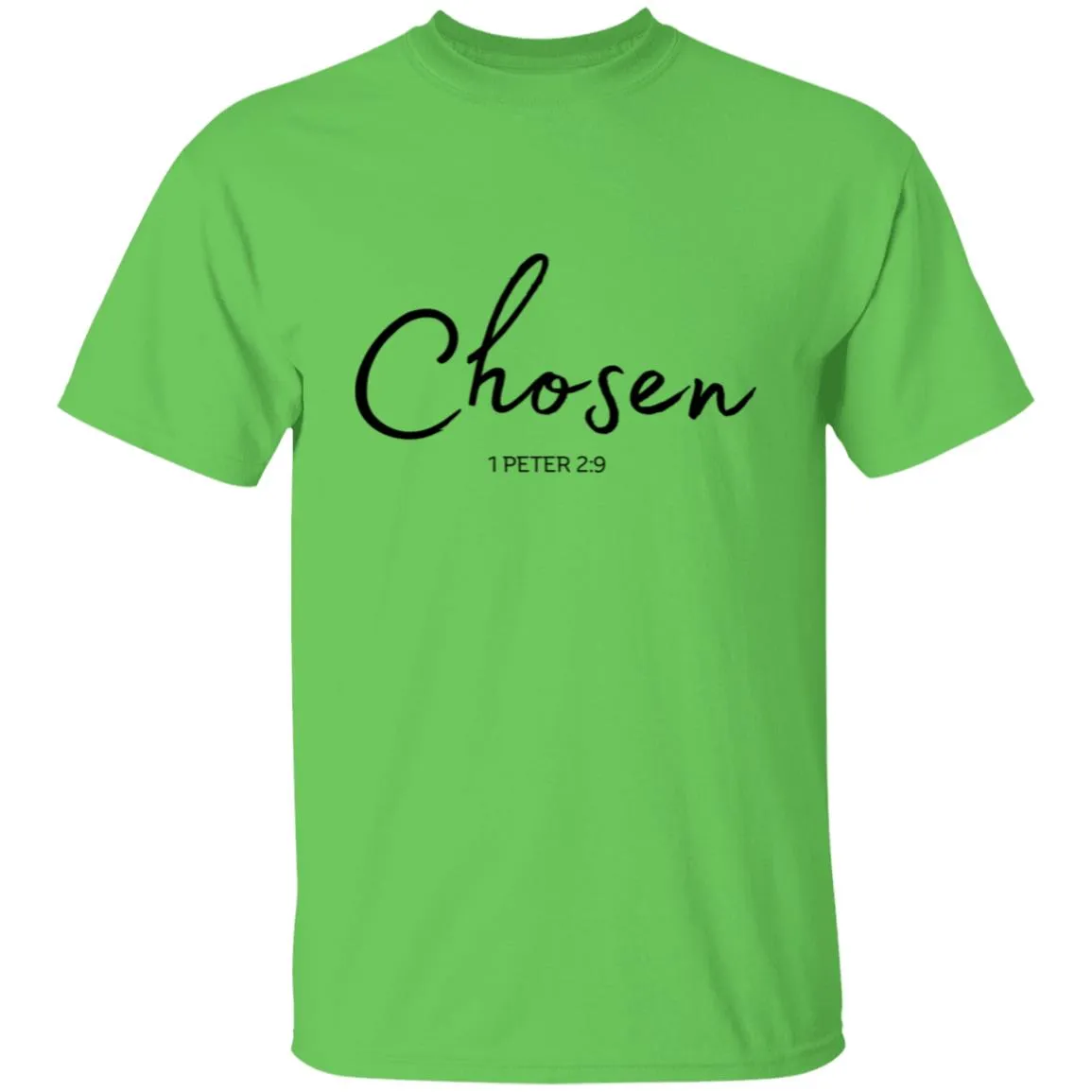 Chosen (2) Chosen (1 Peter 5:9) T-Shirt Words of Faith Series (Black Text)
