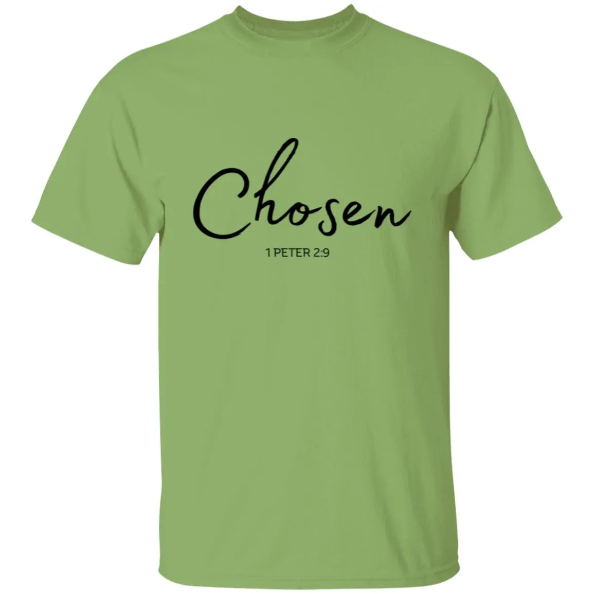 Chosen (2) Chosen (1 Peter 5:9) T-Shirt Words of Faith Series (Black Text)