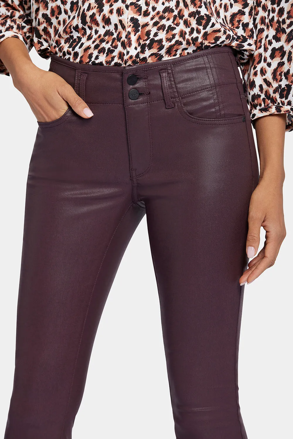 Coated Ami Skinny Jeans - Dark Cherry Coated