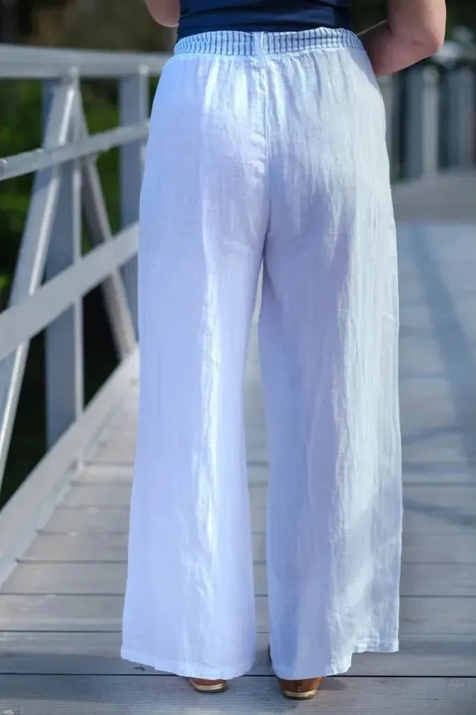Cordelia White Sailor Pant