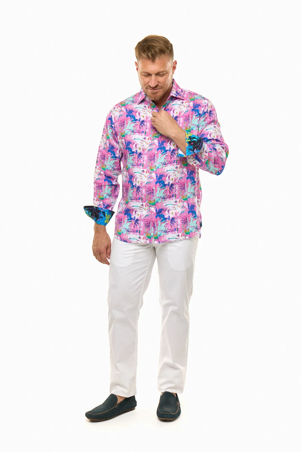 CORFU LINEN SHIRT PINK