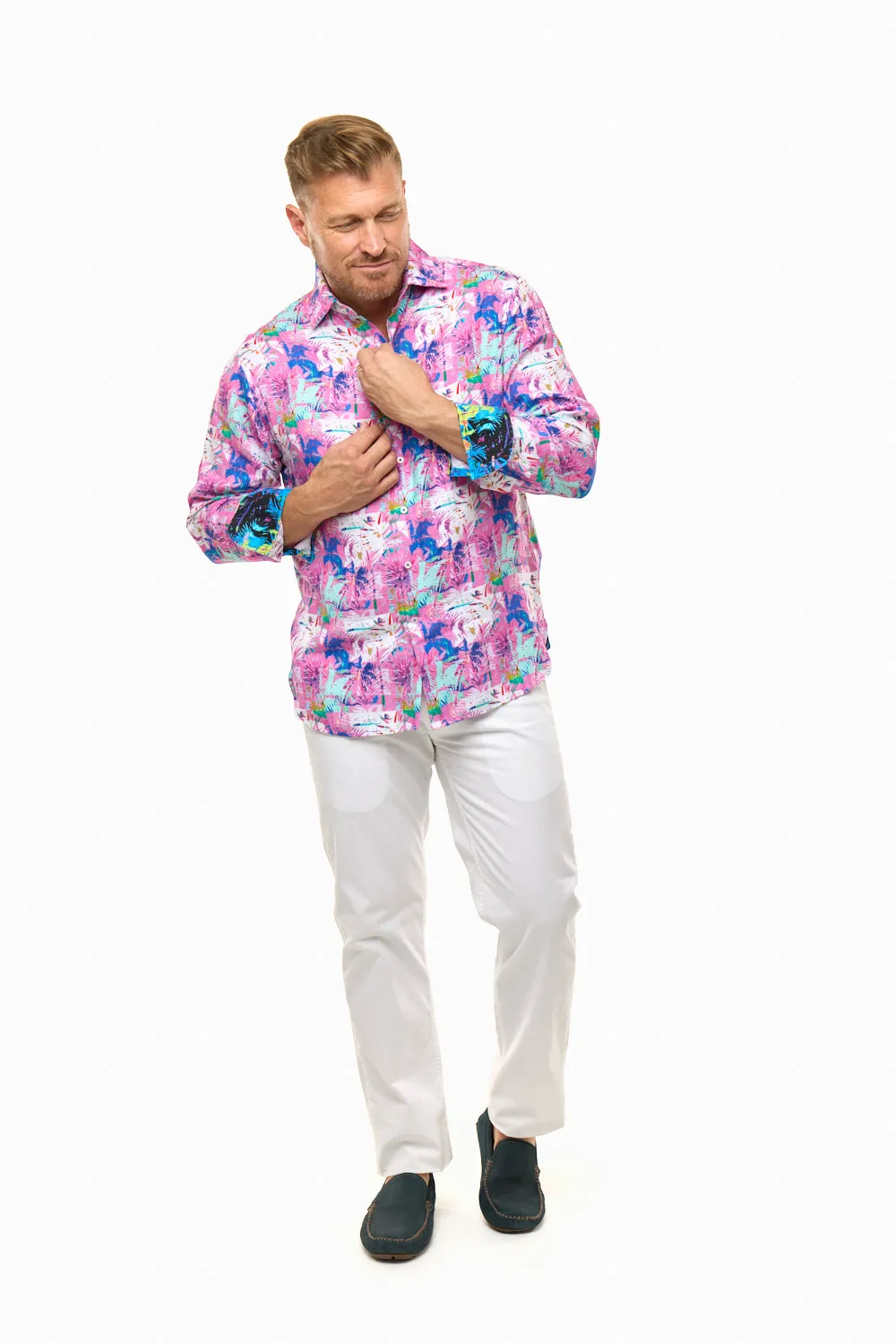 CORFU LINEN SHIRT PINK