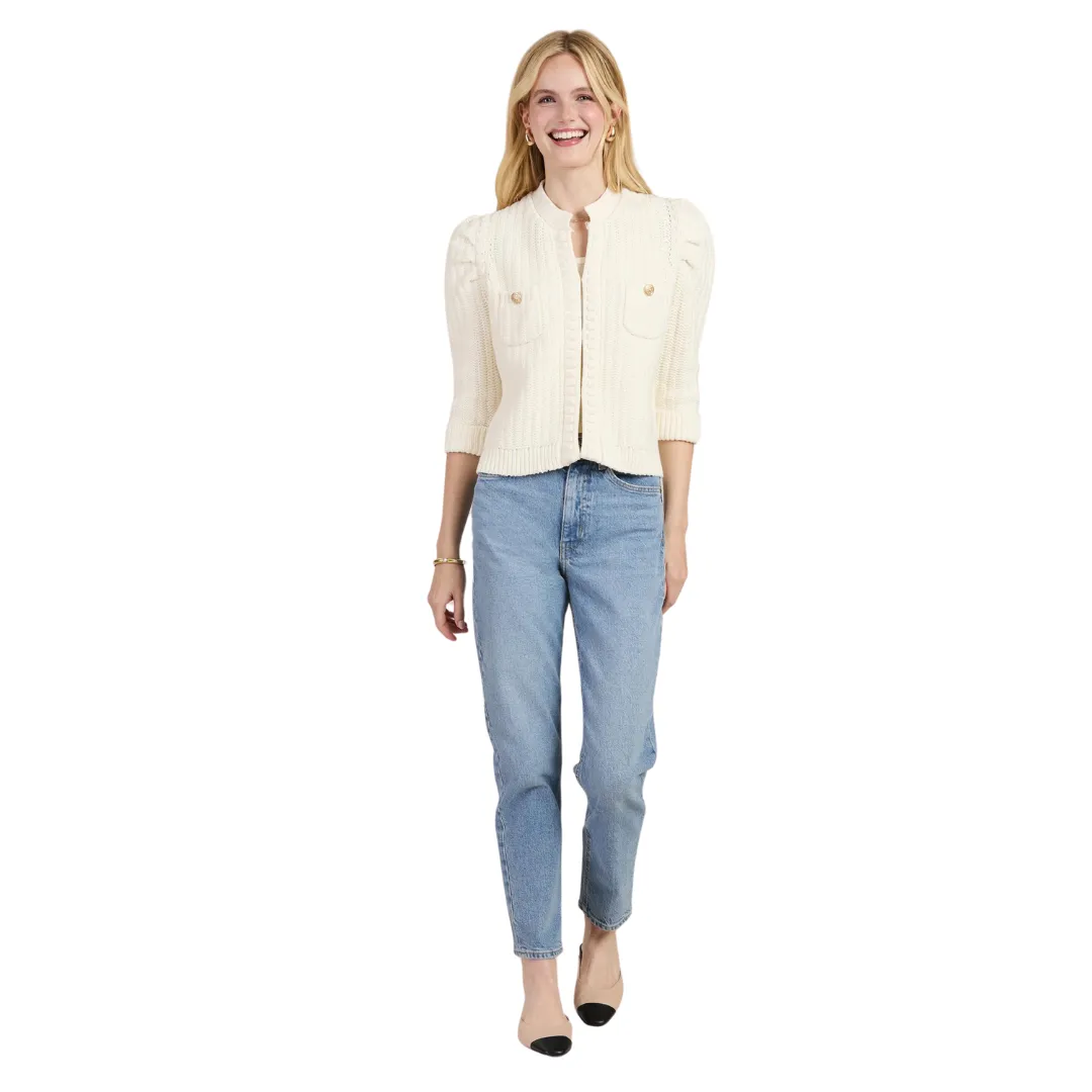 Cotton Blend Knit Jacket