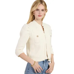 Cotton Blend Knit Jacket