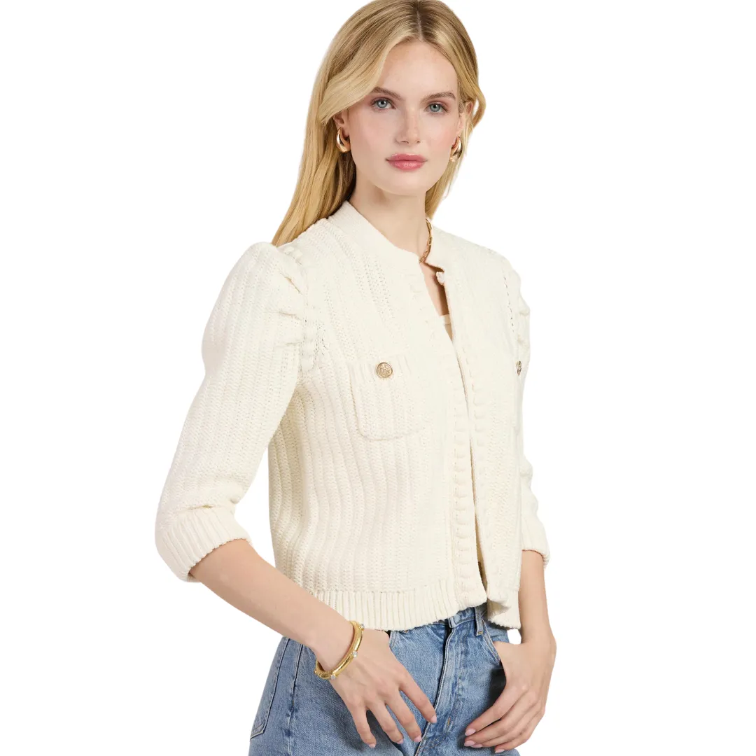Cotton Blend Knit Jacket