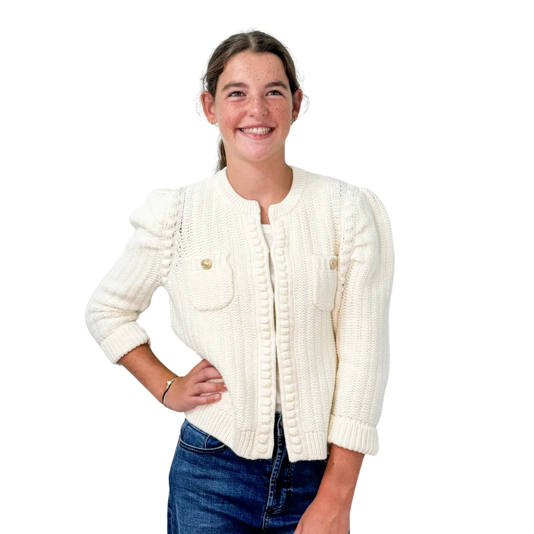 Cotton Blend Knit Jacket