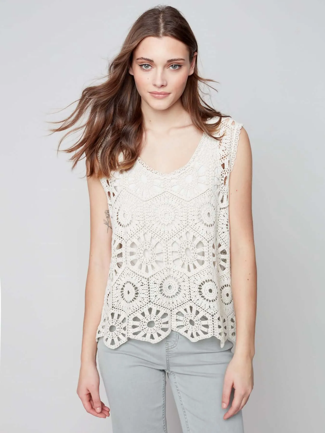Crochet V-Neck