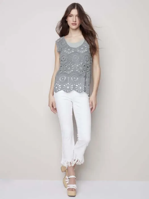 Crochet V-Neck