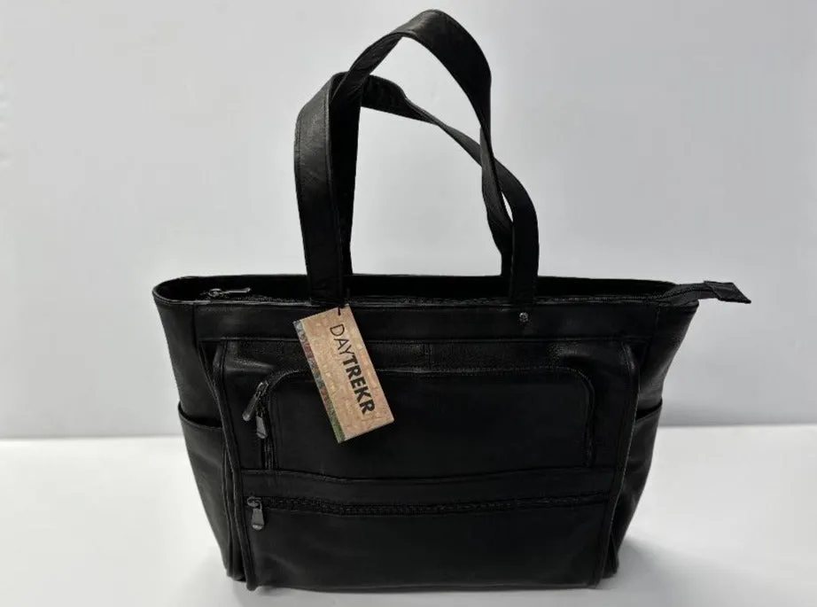 Day Trekr Leather Zip Top Shopping Tote 771-2306