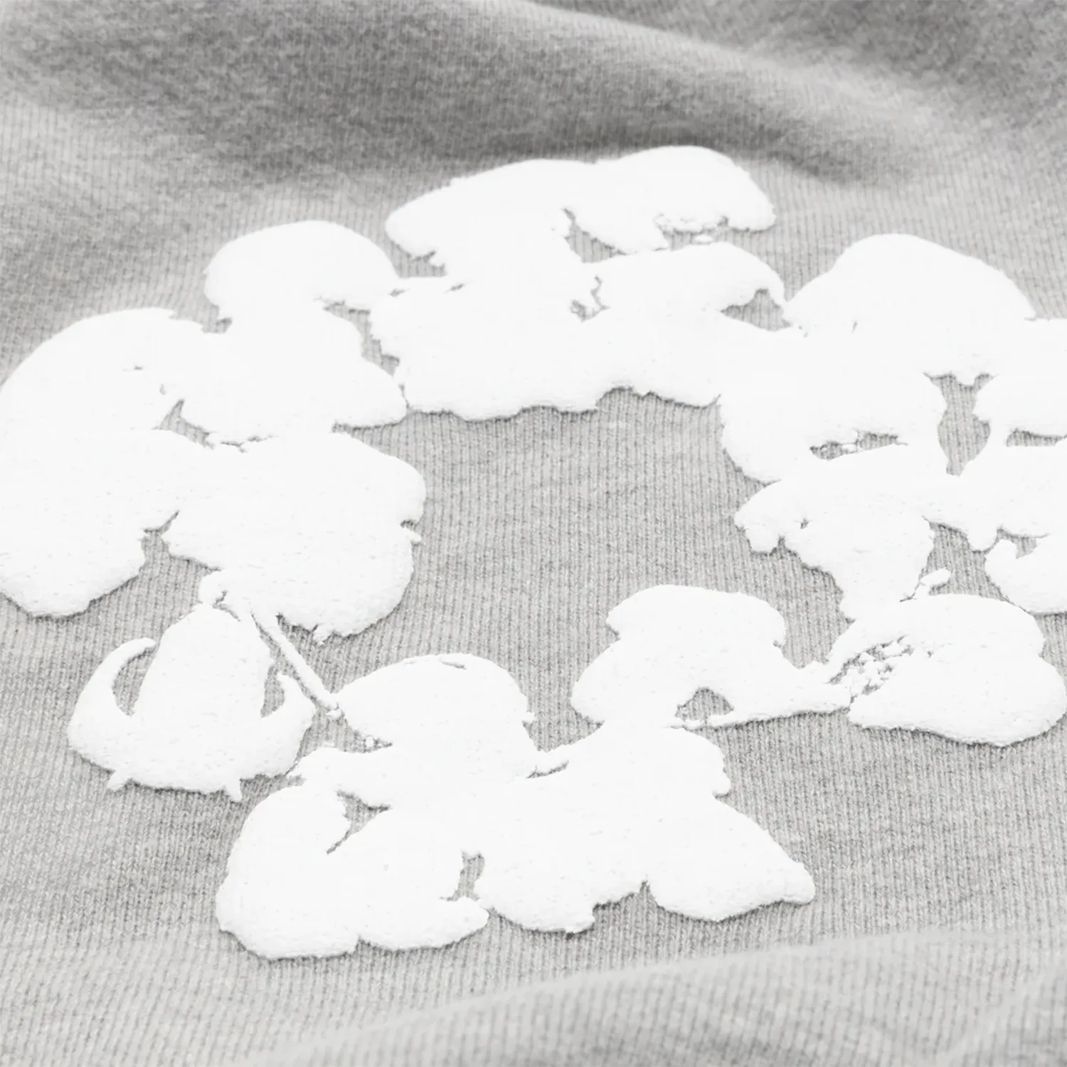 Gray Cotton Sweatpants with Denim Tears Wreath Design