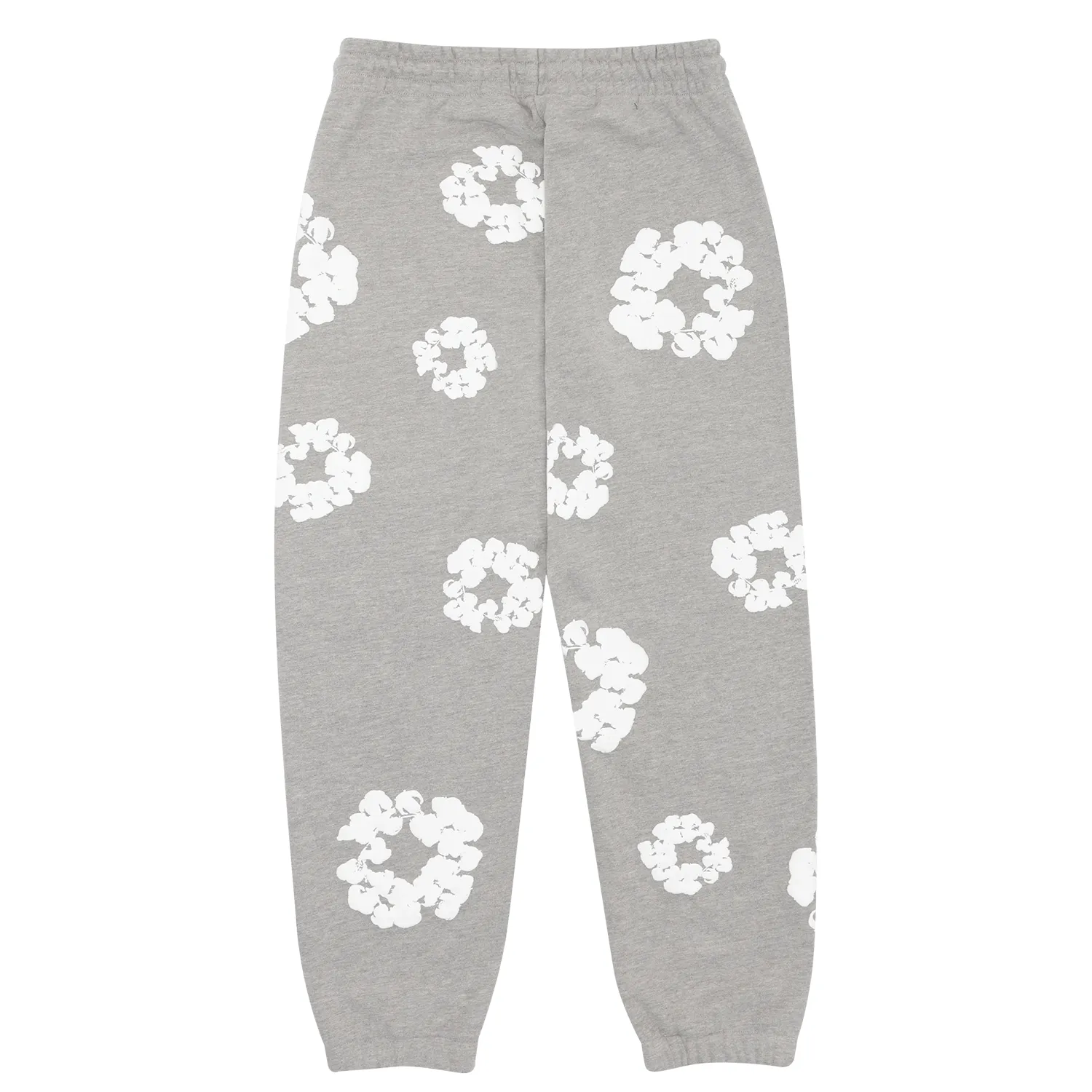 Gray Cotton Sweatpants with Denim Tears Wreath Design