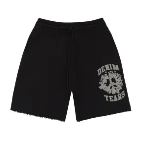 Black and Grey Denim Tears University Sweatshorts - Classic Style