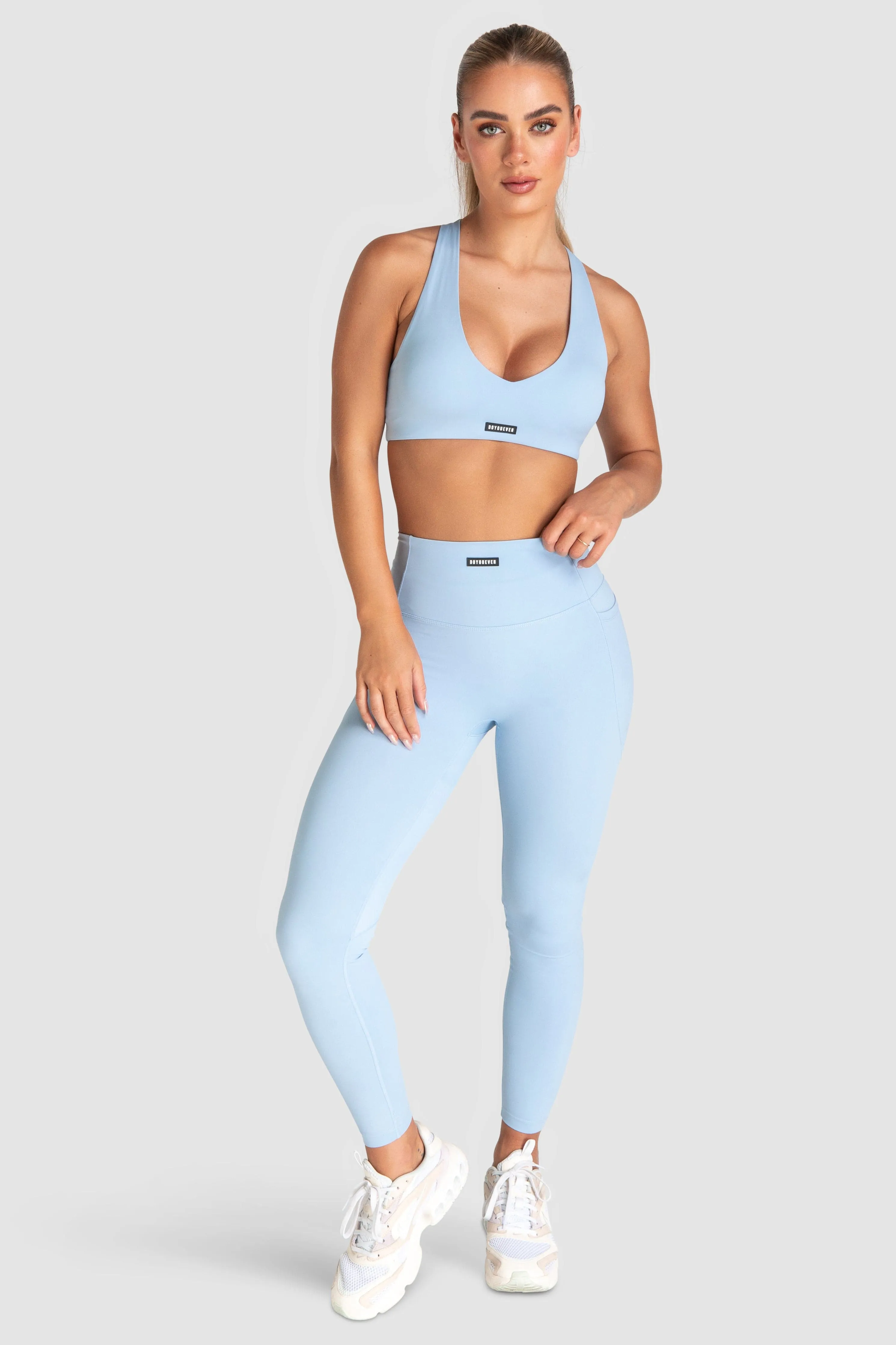 Desire V-Neck Crop - Blue
