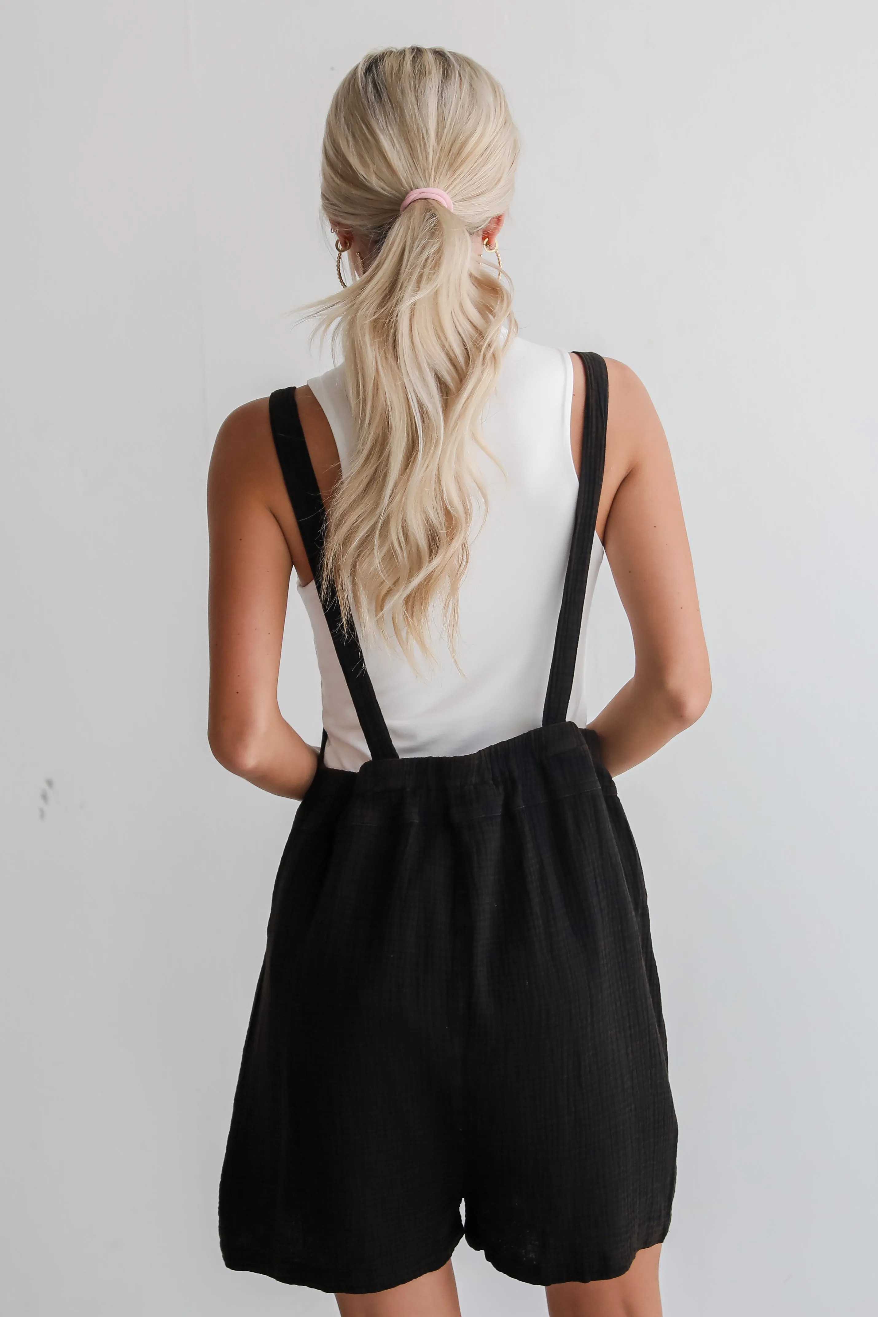 Desired Impression Black Linen Romper - DU DEAL