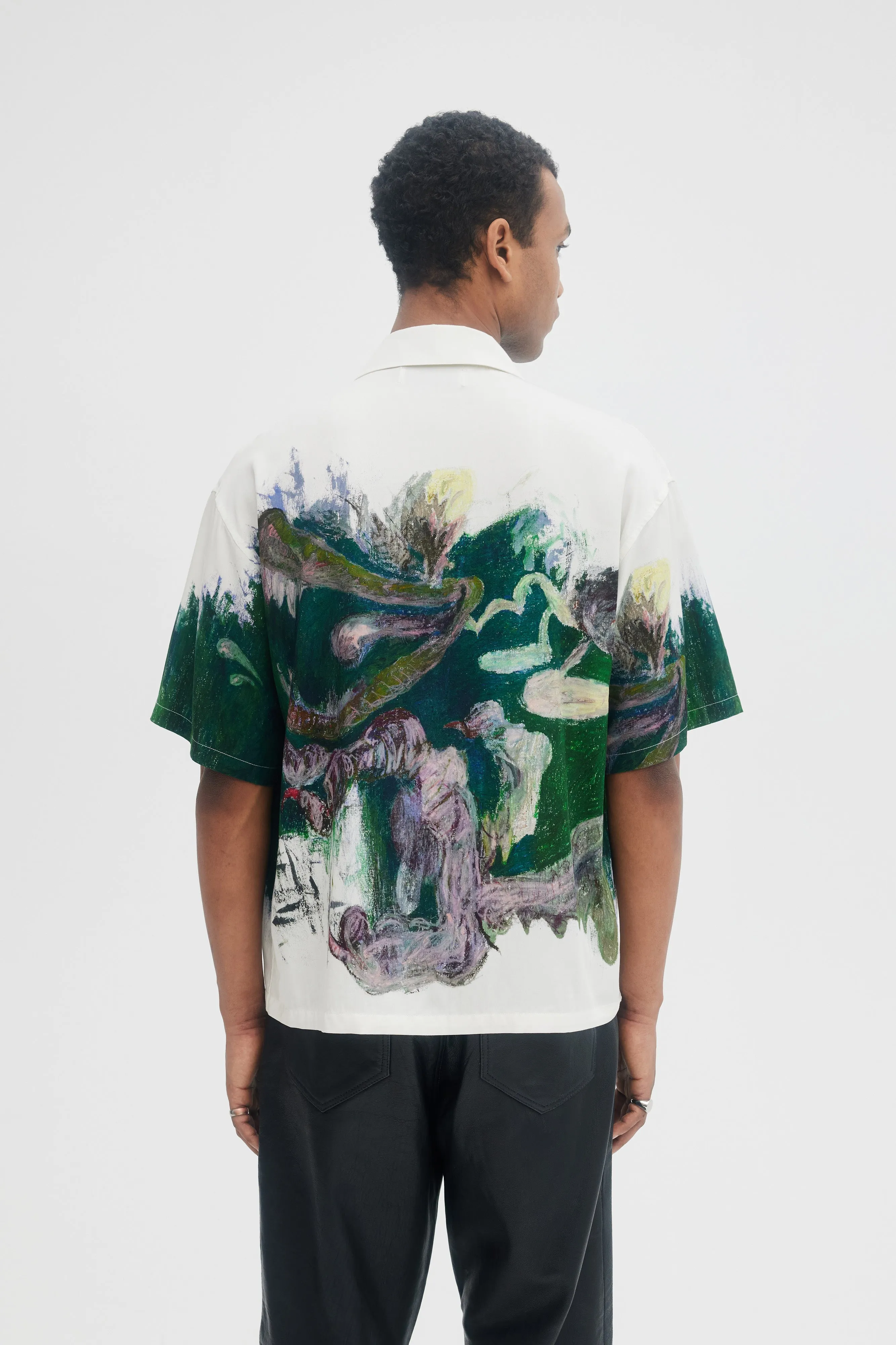 DOMREBEL Pondscum Camp Collar Shirt - Ivory
