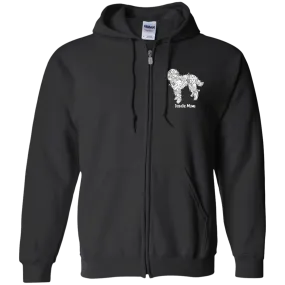 Doodle Mom Flowers Zip Up Hooded Sweatshirt
