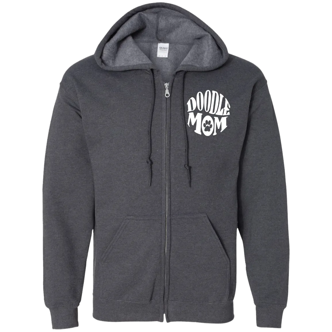 Doodle Mom Zip Up Hooded Sweatshirt