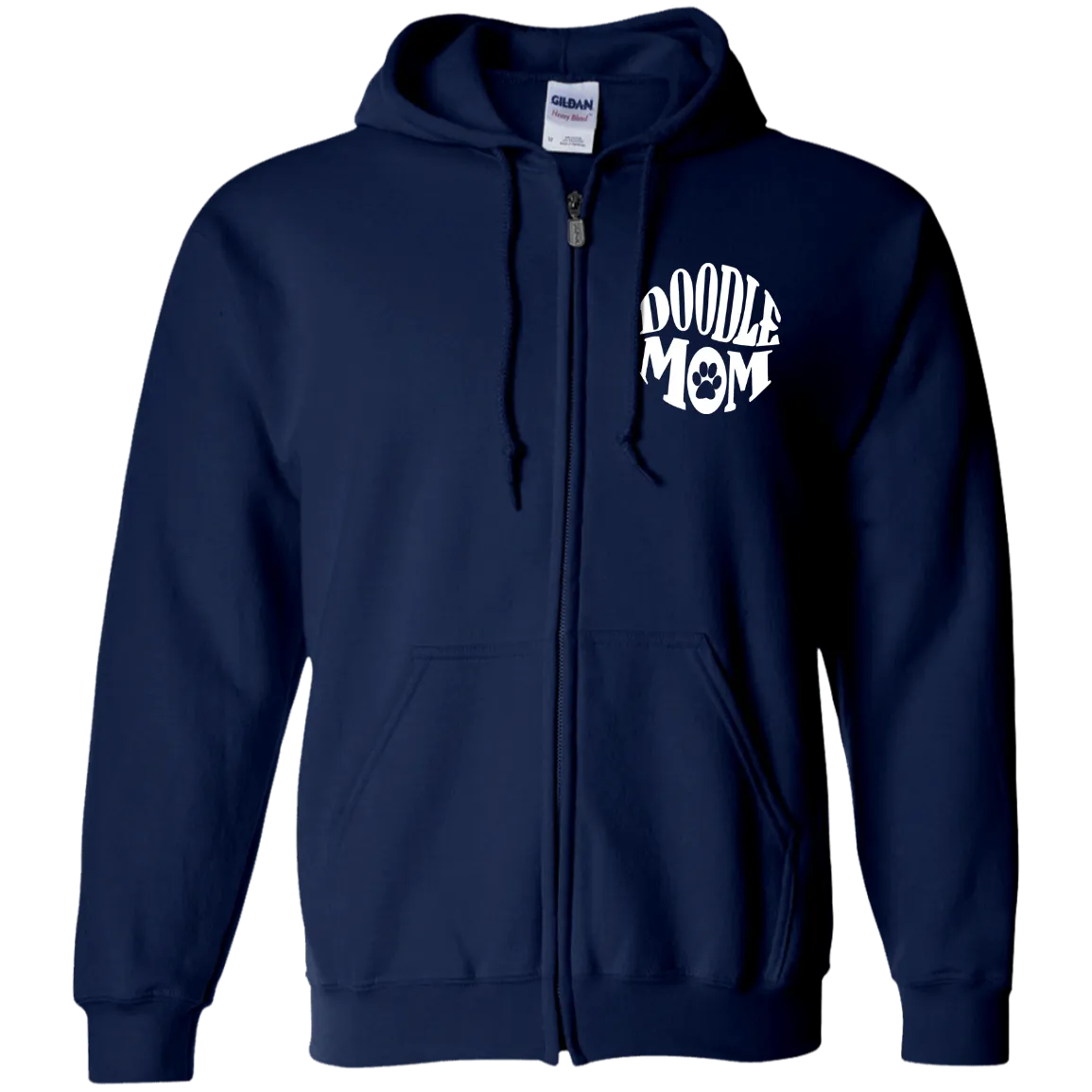 Doodle Mom Zip Up Hooded Sweatshirt