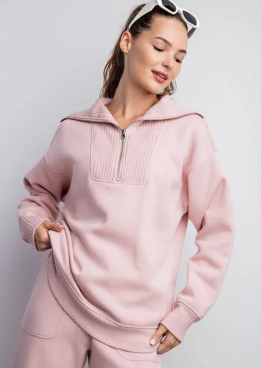 FINAL SALE - Spring Quarter Zip Long Sleeves - 2 Colors!
