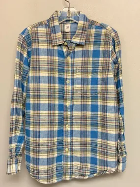 Gap Size 12 Blue & Green Plaid Cotton Big Boys Shirts & Polos
