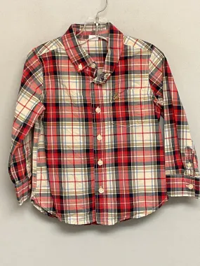 Gap Size 5 Red Plaid Cotton Girls Shirts & Polos