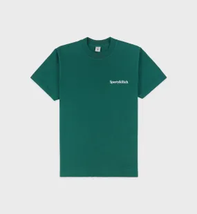 Health Is Wealth T-Shirt - Alpine/White
