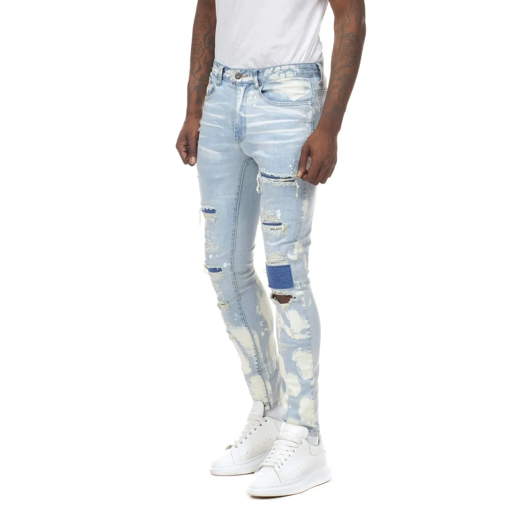 Heavy Fray Jeans - Mercer Blue