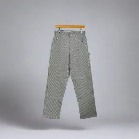 Mens Hickory Stripe Painters Pants - Durable Workwear with Utility Pockets