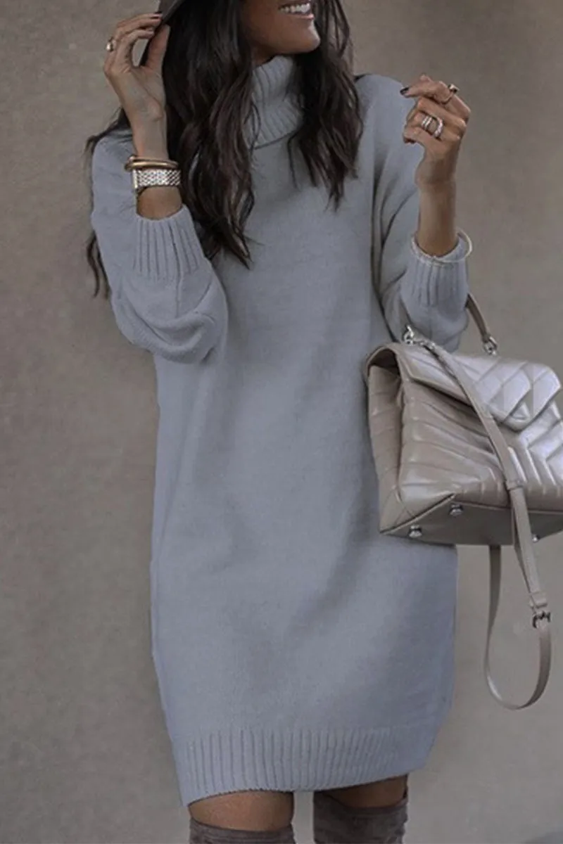 hulianfu Casual Solid Color Turtleneck Sweaters(6 Colors)
