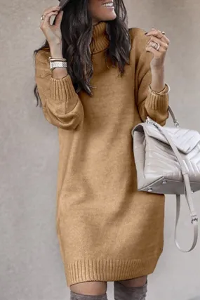 hulianfu Casual Solid Color Turtleneck Sweaters(6 Colors)