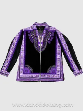 Jacket Dashiki Violet D&D Print