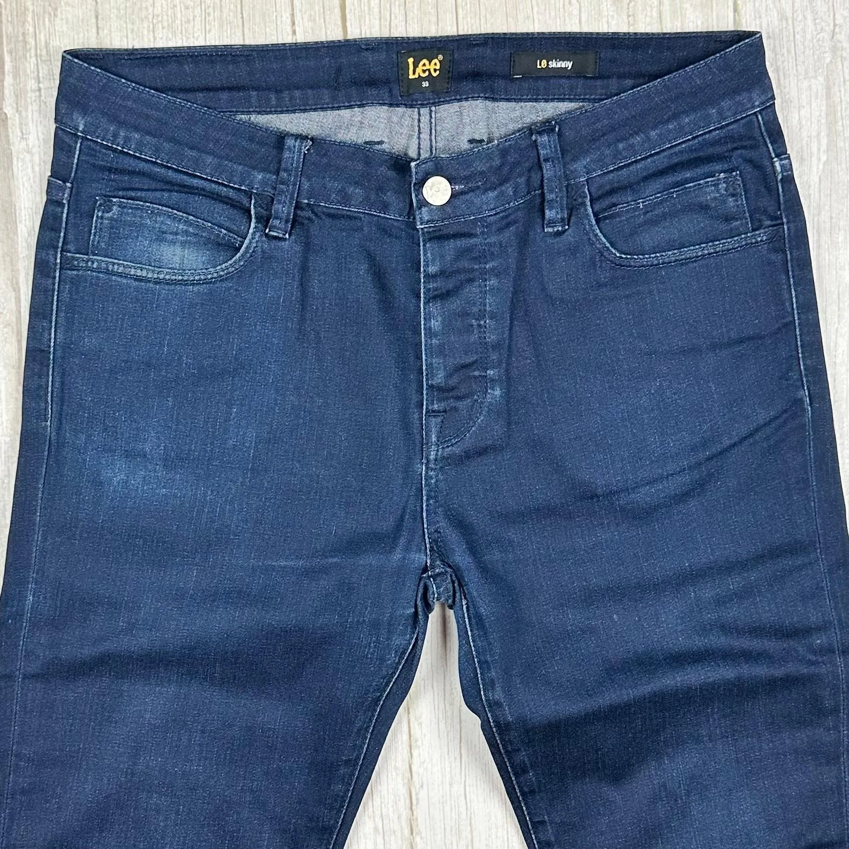 Lee Mens 'LO Skinny'  Stretch  Blue Jeans - Size 33